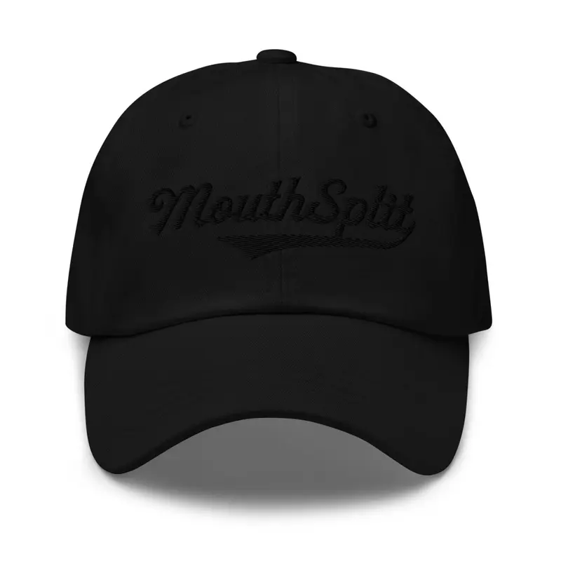 Black Lettered Classic Dad Hat